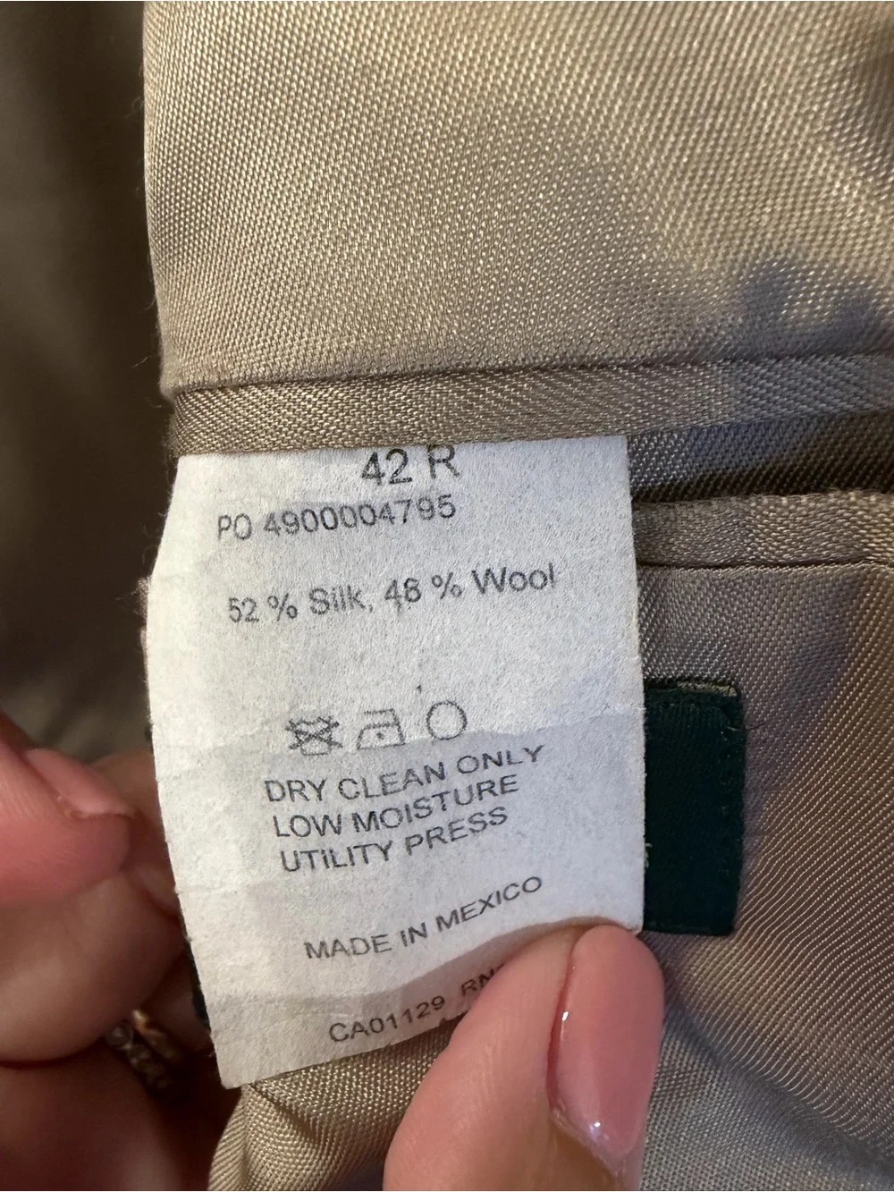 Lauren Ralph Lauren Men's Tan Sport Coat Blazer - Classic Two-Button Notch Lapel